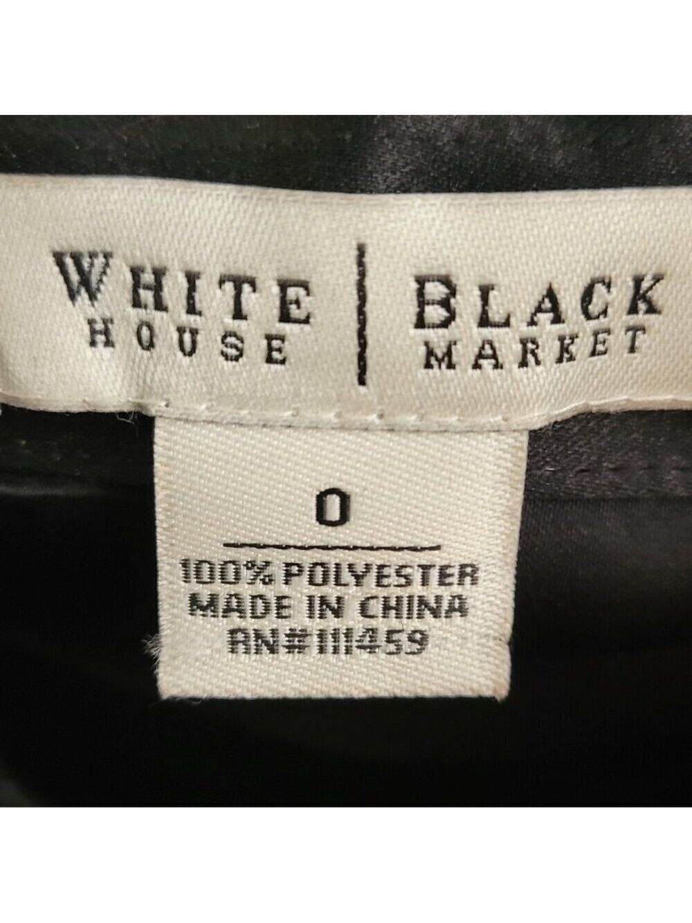White House Black Market Black Strapless Dress Ribbon Detail Women's Size 0 - Picture 8 of 10